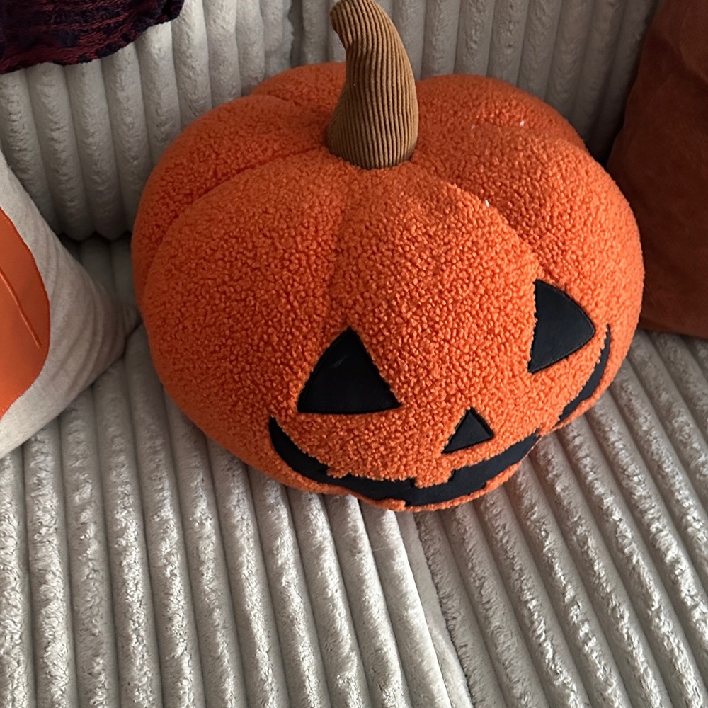 Orange Pumpkin Plush Decor